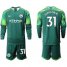 Manchester City #31 Ederson M. Army Green Goalkeeper Long Sleeves Soccer Club Jersey