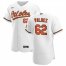 Baltimore Orioles #62 Cesar Valdez Mens Nike White Home 2020 Authentic Player MLB Jersey