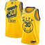 Nike Golden State Warriors #30 Stephen Curry Gold Womens 2022 NBA Finals Swingman Hardwood The City Classic Edition Jersey Womens