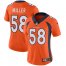 Nike Denver Broncos #58 Von Miller Orange Team Color Womens Stitched NFL Vapor Untouchable Limited Jersey