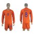 Holland #8 Afellay Home Long Sleeves Soccer Country Jersey