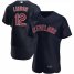 Cleveland Indians #12 Francisco Lindor Mens Nike Navy Alternate 2020 Authentic Player MLB Jersey