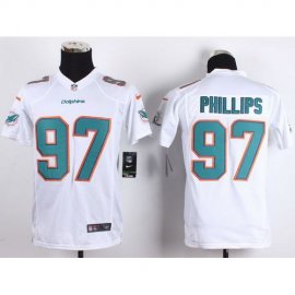 Nike Miami Dolphins #97 Jordan Phillips White Youth Stitched NFL New Elite Jersey
