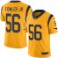 Nike Los Angeles Rams #56 Dante Fowler Jr Gold Mens Stitched NFL Limited Rush Jersey