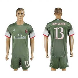 AC Milan #13 Romagnoli Sec Away Soccer Club Jersey