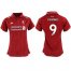 Womens Liverpool #9 Firmino Red Home Soccer Club Jersey