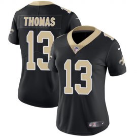 Nike New Orleans Saints #13 Michael Thomas Black Team Color Womens Stitched NFL Vapor Untouchable Limited Jersey