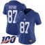 Nike New York Giants #87 Sterling Shepard Royal Blue Team Color Womens Stitched NFL 100th Season Vapor Limited Jersey