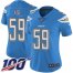 Nike Los Angeles Chargers #59 Nick Vigil Electric Blue Alternate Womens Stitched NFL 100th Season Vapor Untouchable Limited Jersey