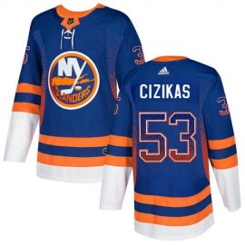 Adidas New York Islanders #53 Casey Cizikas Royal Blue Home Authentic Drift Fashion Stitched NHL Jersey
