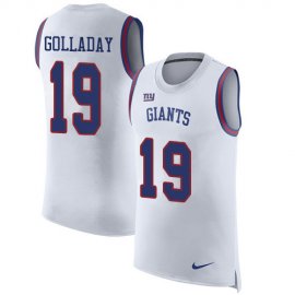 Nike New York Giants #19 Kenny Golladay White Mens Stitched NFL Limited Rush Tank Top Jersey