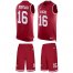 Nike San Francisco 49ers #16 Joe Montana Red Team Color Mens Stitched NFL Limited Tank Top Suit Jersey