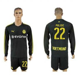 Dortmund #22 Pulisic Away Long Sleeves Soccer Club Jersey