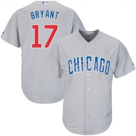 Chicago Cubs #17 Kris Bryant Grey Road Stitched Youth MLB Jersey