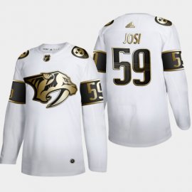 Nashville Predators #59 Roman Josi Mens Adidas White Golden Edition Limited Stitched NHL Jersey