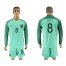 Portugal #8 Silva Away Long Sleeves Soccer Country Jersey