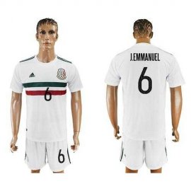 Mexico #6 J.Emmanuel Away Soccer Country Jersey