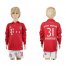Bayern Munchen #31 Schweinsteiger Home Long Sleeves Kid Soccer Club Jersey