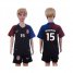 USA #15 Beckerman Away Kid Soccer Country Jersey
