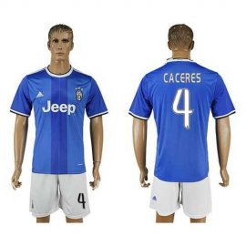 Juventus #4 Caceres Away Soccer Club Jersey