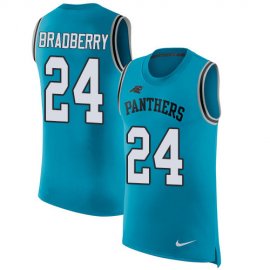 Nike Carolina Panthers #24 James Bradberry Blue Alternate Mens Stitched NFL Limited Rush Tank Top Jersey