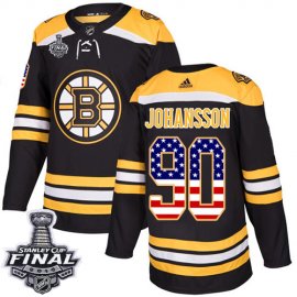 Adidas Boston Bruins #90 Marcus Johansson Black Home Authentic USA Flag 2019 Stanley Cup Final Stitched NHL Jersey