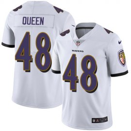 Nike Baltimore Ravens #48 Patrick Queen White Mens Stitched NFL Vapor Untouchable Limited Jersey