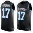 Nike Carolina Panthers #17 Devin Funchess Black Team Color Mens Stitched NFL Limited Tank Top Jersey