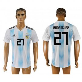 Argentina 27 RODRIGUEZ Home 2018 FIFA World Cup Thailand Soccer Jersey