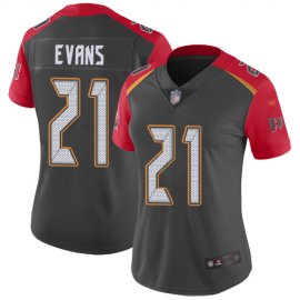 Nike Tampa Bay Buccaneers #21 Justin Evans Gray Womens Stitched NFL Limited Inverted Legend Jersey