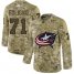 Adidas Columbus Blue Jackets #71 Nick Foligno Camo Authentic Stitched NHL Jersey