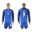 France #9 Giroud Home Long Sleeves Soccer Country Jersey