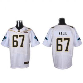 Nike Carolina Panthers #67 Ryan Kalil White 2016 Pro Bowl Mens Stitched NFL Elite Jersey