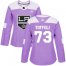 Adidas Los Angeles Kings #73 Tyler Toffoli Purple Authentic Fights Cancer Womens Stitched NHL Jersey