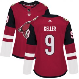 Adidas Arizona Coyotes #9 Clayton Keller Maroon Home Authentic Womens Stitched NHL Jersey
