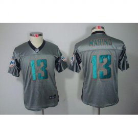 Nike Miami Dolphins #13 Dan Marino Grey Shadow Youth Stitched NFL Elite Jersey