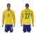 Brazil #27 Anderson Home Long Sleeves Soccer Country Jersey