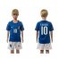 Italy #10 R.Baggio Blue Home Kid Soccer Country Jersey