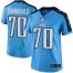 Nike Tennessee Titans #70 Ty Sambrailo Light Blue Womens Stitched NFL Limited Rush Jersey