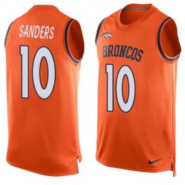 Nike Denver Broncos #10 Emmanuel Sanders Orange Team Color Mens Stitched NFL Limited Tank Top Jersey