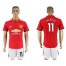 Manchester United #11 Martial Red Home Soccer Club Jersey