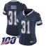 Nike Dallas Cowboys #31 Trevon Diggs Navy Blue Team Color Womens Stitched NFL 100th Season Vapor Untouchable Limited Jersey