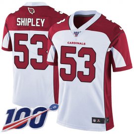 Nike Arizona Cardinals #53 A.Q. Shipley White Mens Stitched NFL 100th Season Vapor Limited Jersey