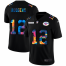 Green Bay Packers #12 Aaron Rodgers Mens Nike Multi-Color Black 2020 NFL Crucial Catch Vapor Untouchable Limited Jersey