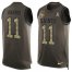 Nike New Orleans Saints #11 Deonte Harris Green Mens Stitched NFL Limited Salute To Service Tank Top Jersey