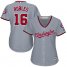 Washington Nationals #16 Victor Robles Grey Road Womens Stitched MLB Jersey