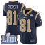 Nike Los Angeles Rams #81 Gerald Everett Navy Blue Team Color Super Bowl LIII Bound Mens Stitched NFL Vapor Untouchable Limited Jersey