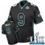 Nike Philadelphia Eagles #9 Nick Foles Black Alternate Super Bowl LII Mens Stitched NFL Elite Drift Fashion Jersey
