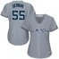 New York Yankees #55 Domingo German Grey Road Womens Stitched MLB Jersey