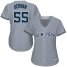 New York Yankees #55 Domingo German Grey Road Womens Stitched MLB Jersey